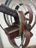 Abstract Modern Bird Feeder in Welded Steel, Copper, Stainless Steel - #401 -Freestanding unique modern bird feeder