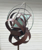 Abstract Modern Bird Feeder in Welded Steel, Copper, Stainless Steel - #401 -Freestanding unique modern bird feeder