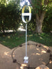 Modern 'Pill' shaped Bird Feeder in Eden Green and White Enamel
