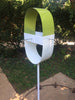 Modern 'Pill' shaped Bird Feeder in Eden Green and White Enamel
