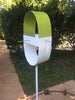 Modern 'Pill' shaped Bird Feeder in Eden Green and White Enamel