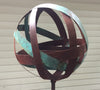 Bird feeder Steel & Copper Garden Sphere Bird Feeder No. 356 - Freestanding unique modern birdfeeder