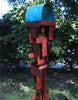 Build Series Bird Feeder in Steel and Copper - Freestanding unique modern birdfeeder