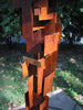 Build Series Bird Feeder in Steel and Copper - Freestanding unique modern birdfeeder