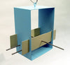 Cubist Modern Bird Feeder / Aqua
