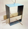 Cubist Modern Bird Feeder / Aqua