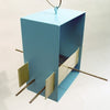 Cubist Modern Bird Feeder / Aqua