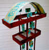 Welded Steel and Copper Bird feeder No. 374 - Freestanding artistic modern garden art