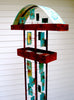 Welded Steel and Copper Bird feeder No. 374 - Freestanding artistic modern garden art