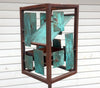 Mid-Century Modern Bird Feeder in Welded Steel and Copper