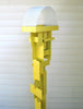 Bird Feeder Modern Build series bird feeder No. 17 in welded steel with yellow enamel finish