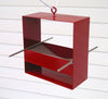 99 Modern Bird Feeder / Deep Red